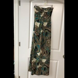 XS strapless maxi dress